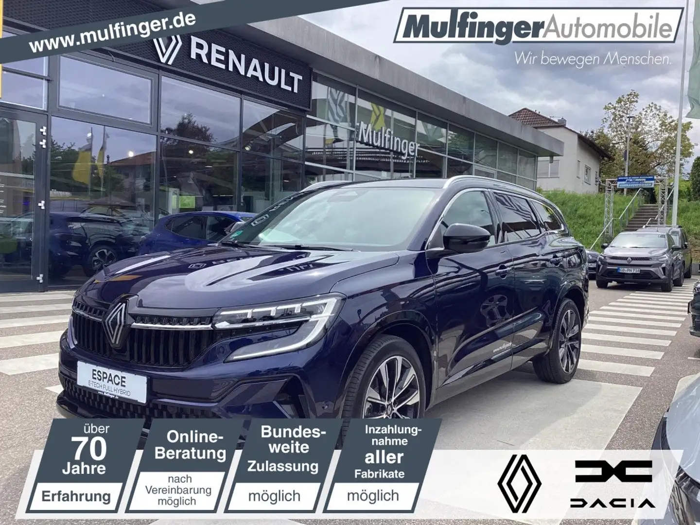 Renault Espace Techno E-Tech Full Hybrid 200 Klimaaut. Kamera LED Albastru - 1