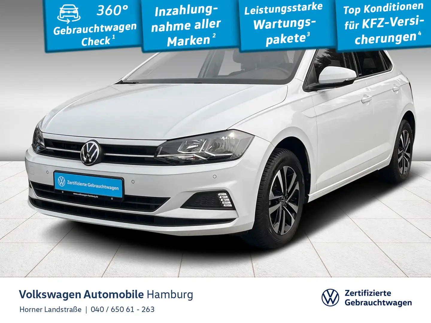 Volkswagen Polo United 1.0 TSI Navi Sitzheizung CarPlay Weiß - 1