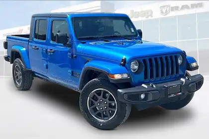 Blue 2021 Jeep Gladiator Pickup Truck Four-Wheel Drive 8-Speed Automatic