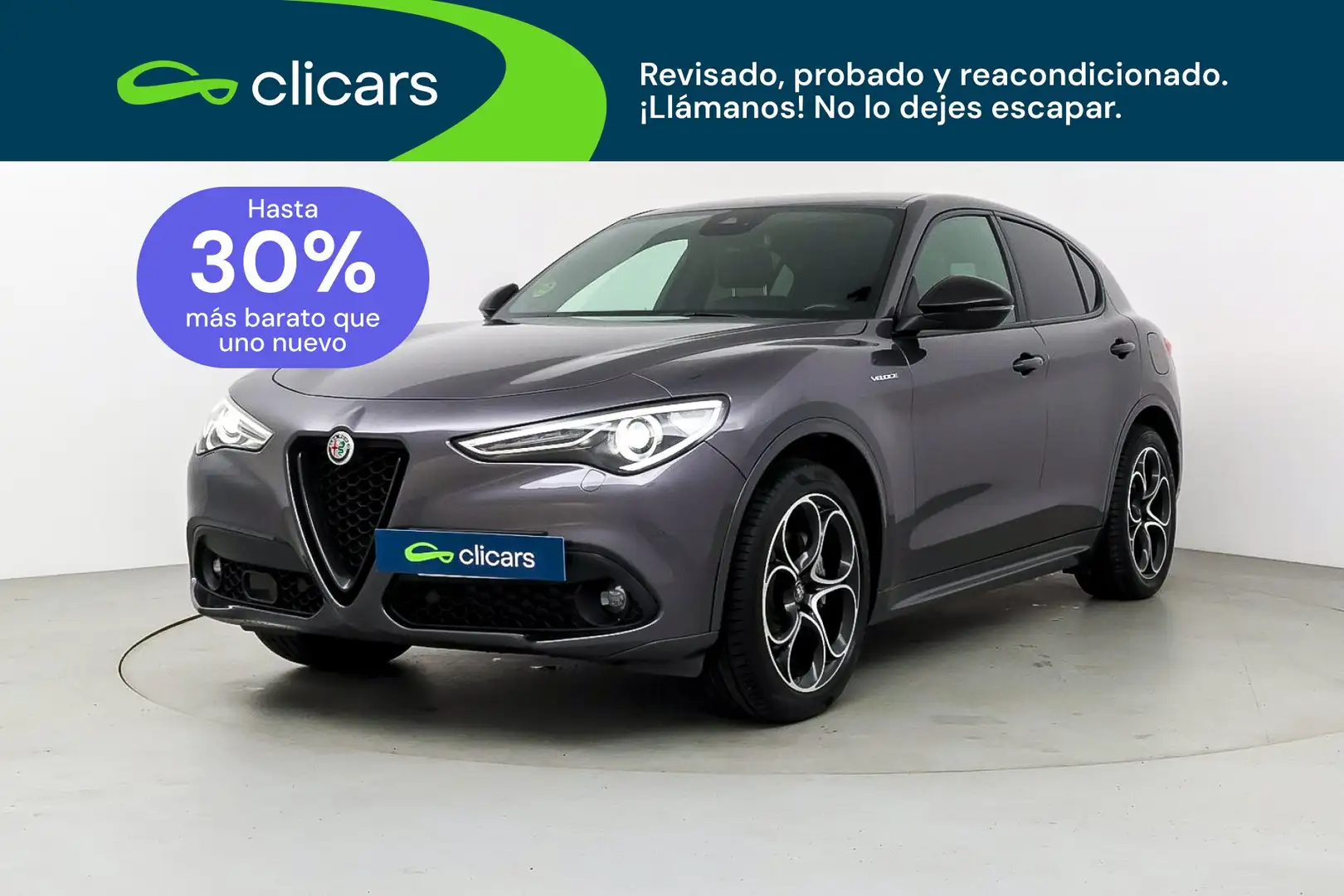 Alfa Romeo Stelvio 2.2 Veloce Q4 210 Aut. Gris - 1