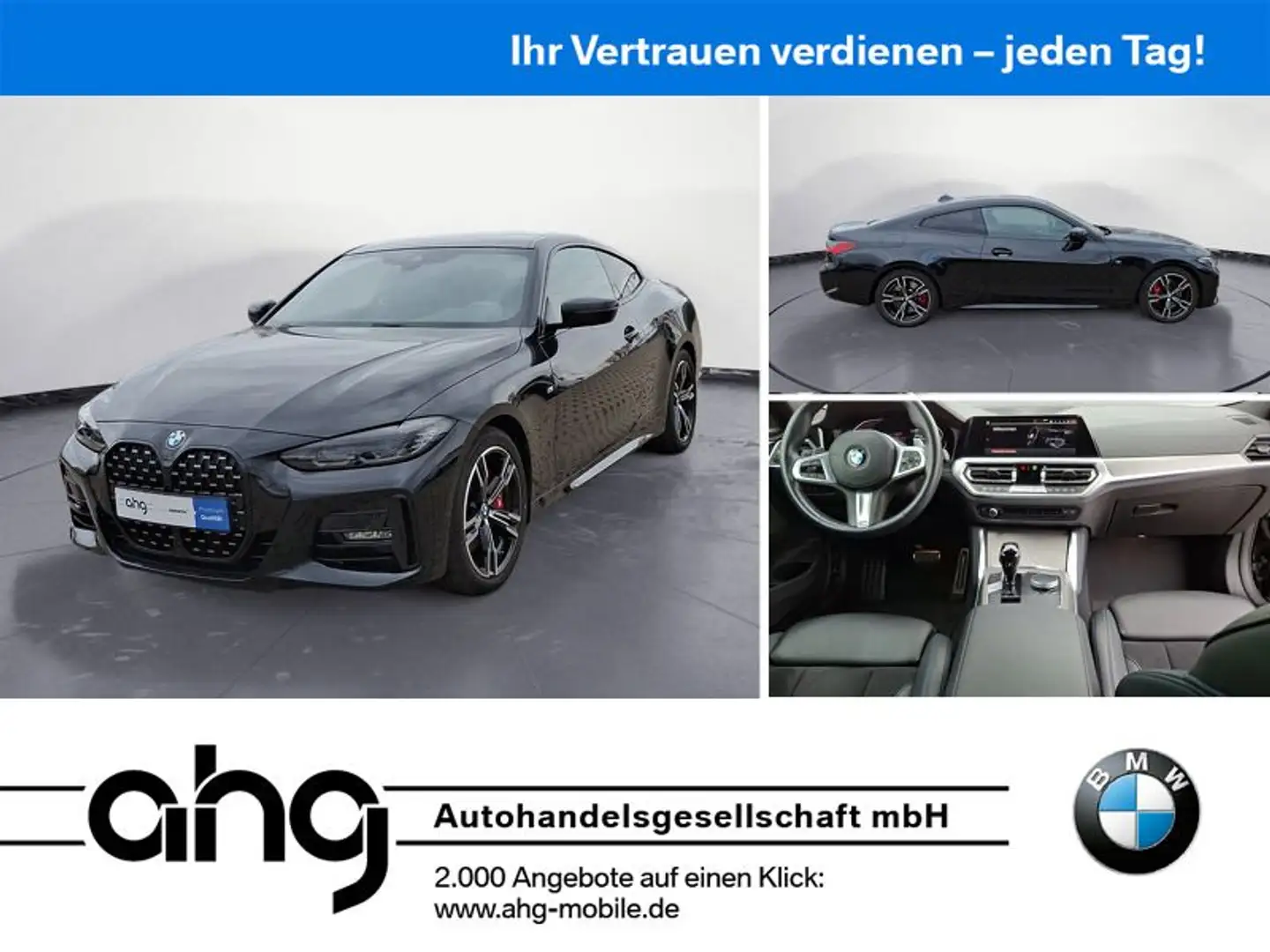 BMW 430 i Coupe xDrive M Sport M-Sport Pro. Standhzg. Zwart - 1