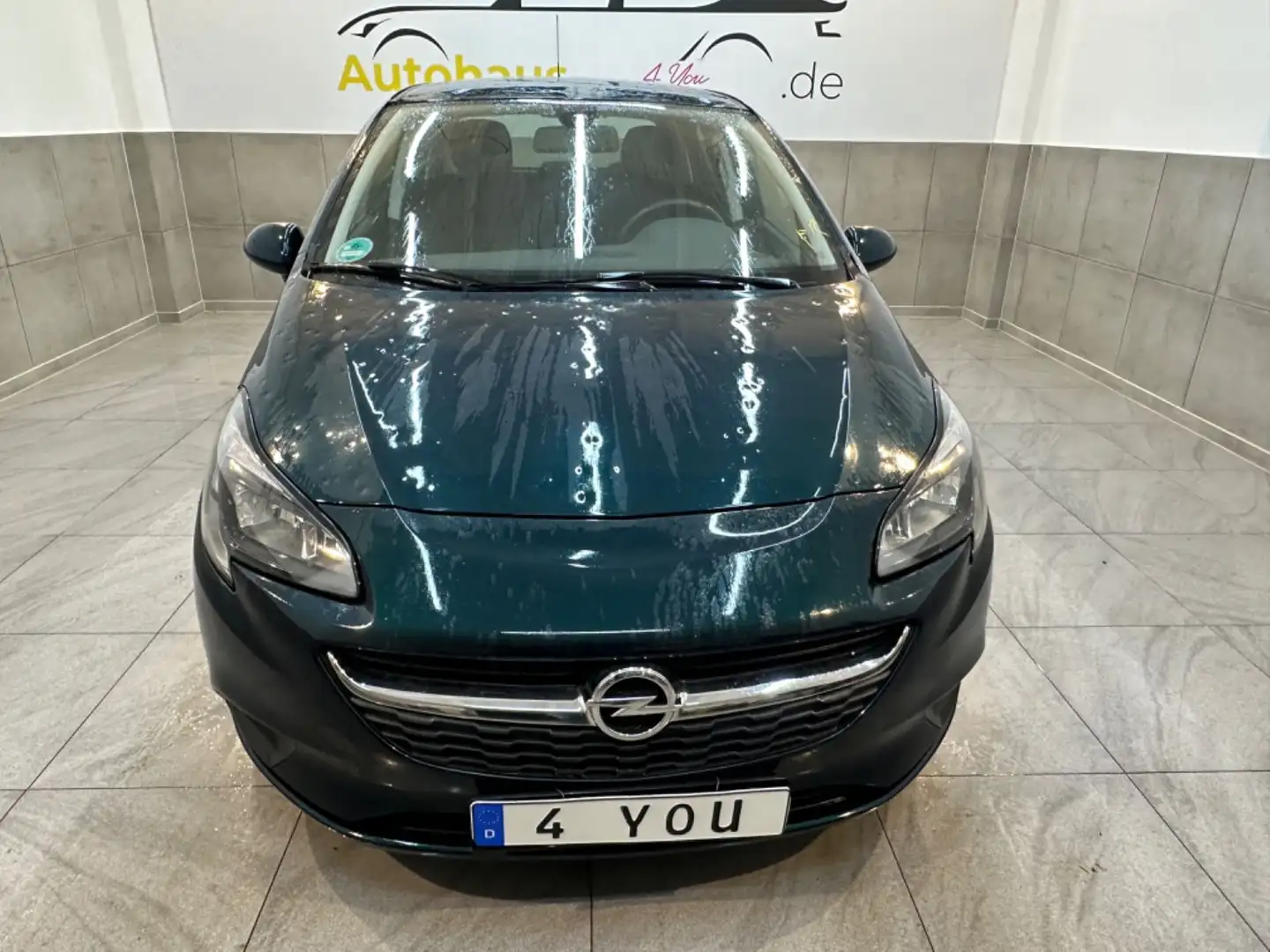 Opel Corsa E Edition *KLIMA*USB*ALU*PDC*SITZHZ.* Зелений - 2