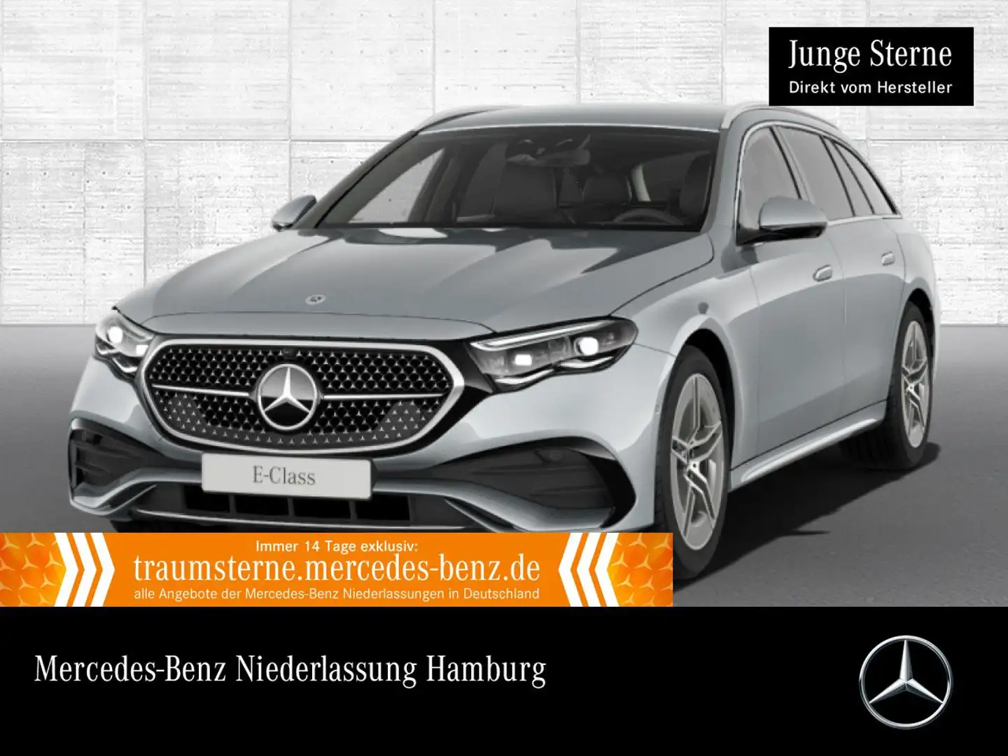 Mercedes-Benz E 220 d T 4M AMG Fahrass 360° Airmat Distr. PTS 9G Silber - 1