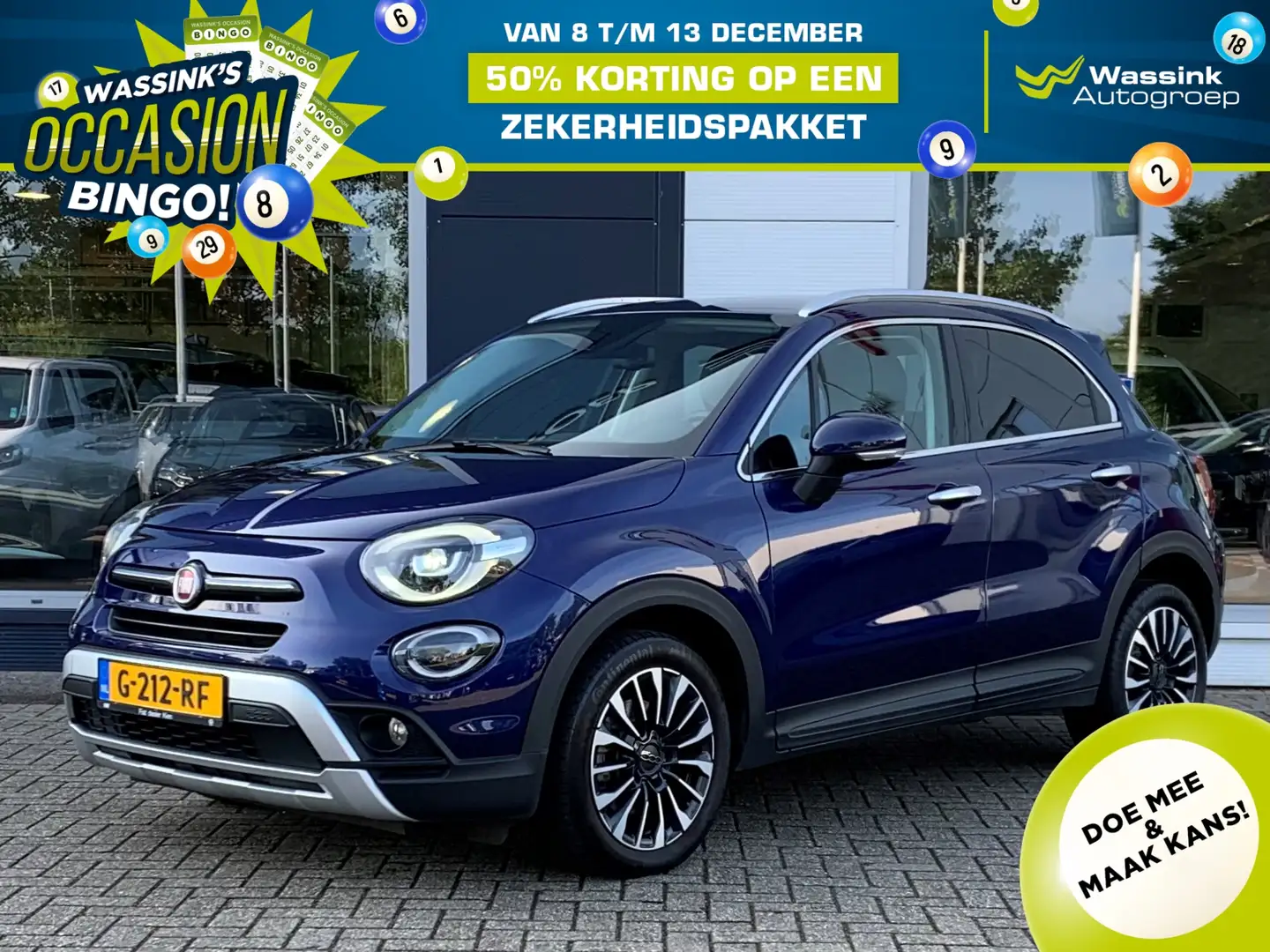 Fiat 500X I 120pk City Cross | Navigatie | Climate control | Blauw - 1