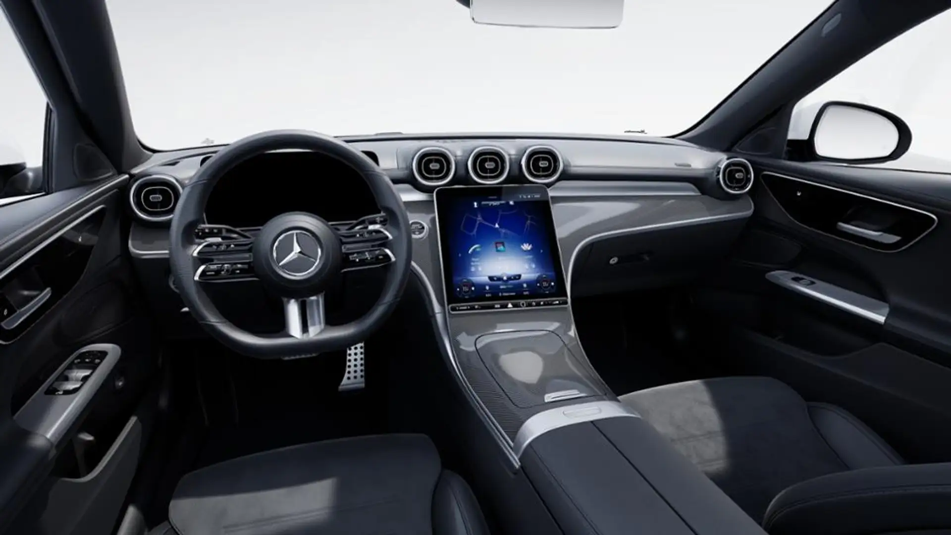 Mercedes-Benz C 200 T AMG/LED/AHK/Business-P/Totwinkel/RfCam Weiß - 2