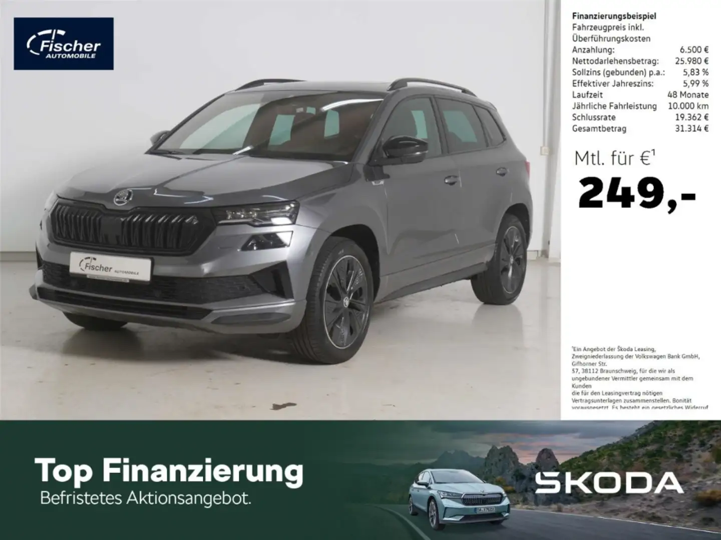 Skoda Karoq 2.0 TSI Sportline 4x4 Grau - 1