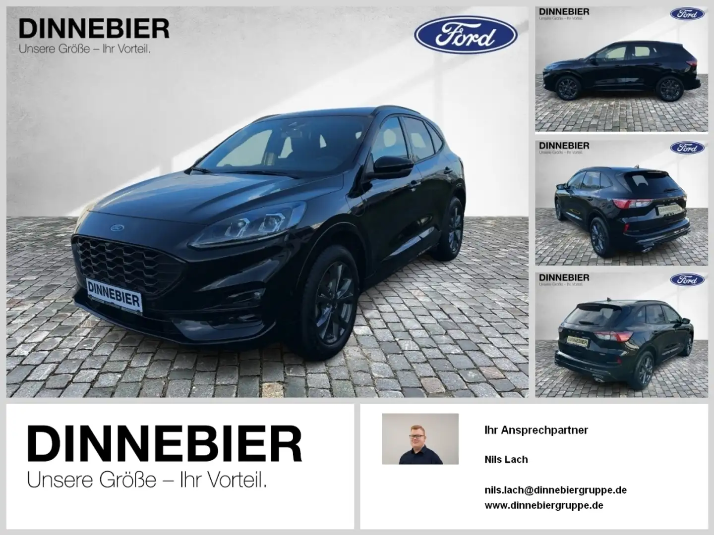 Ford Kuga ST-LINE X FRONT + HECKKAMERA+LED+NAVI Schwarz - 1