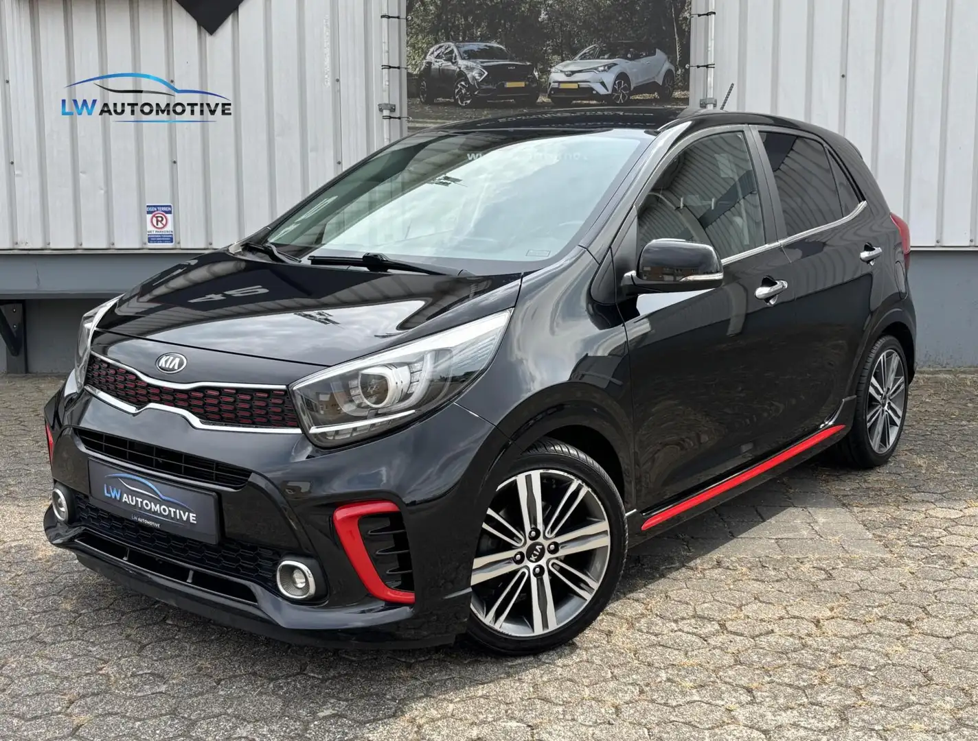 Kia Picanto 1.2 CVVT GT-Line | Leder | Navi | Cruise | Stoel+s Zwart - 1