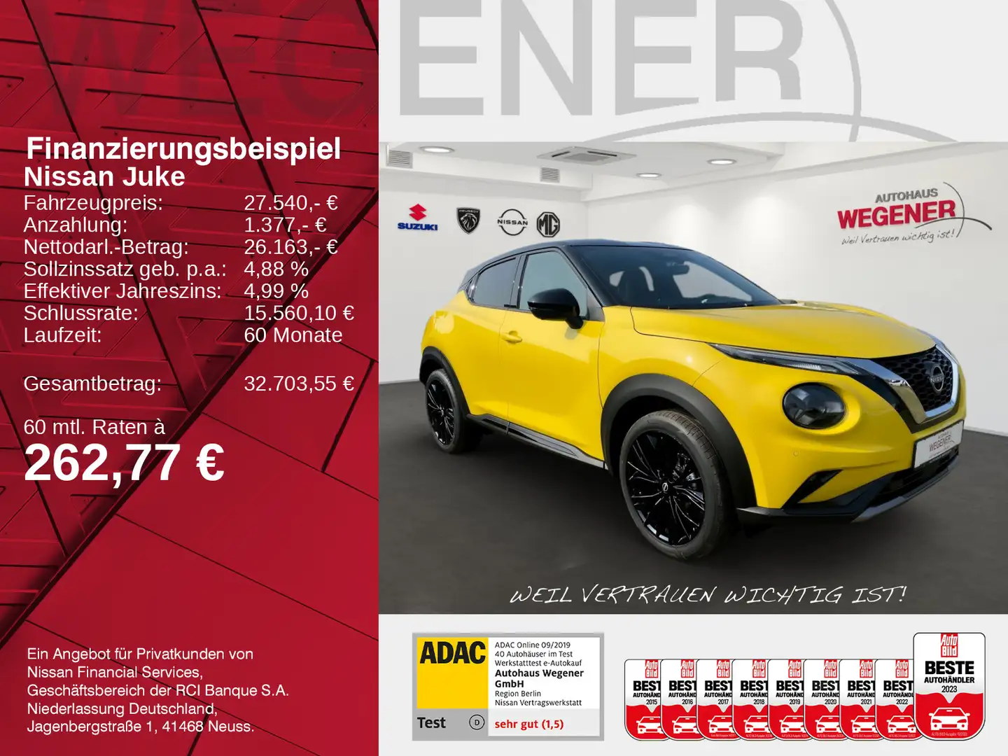 Nissan Juke JUKE N-SPORT 1.0 DIG-T 7DCT BOSE BFS 360°KAMERA Gelb - 2
