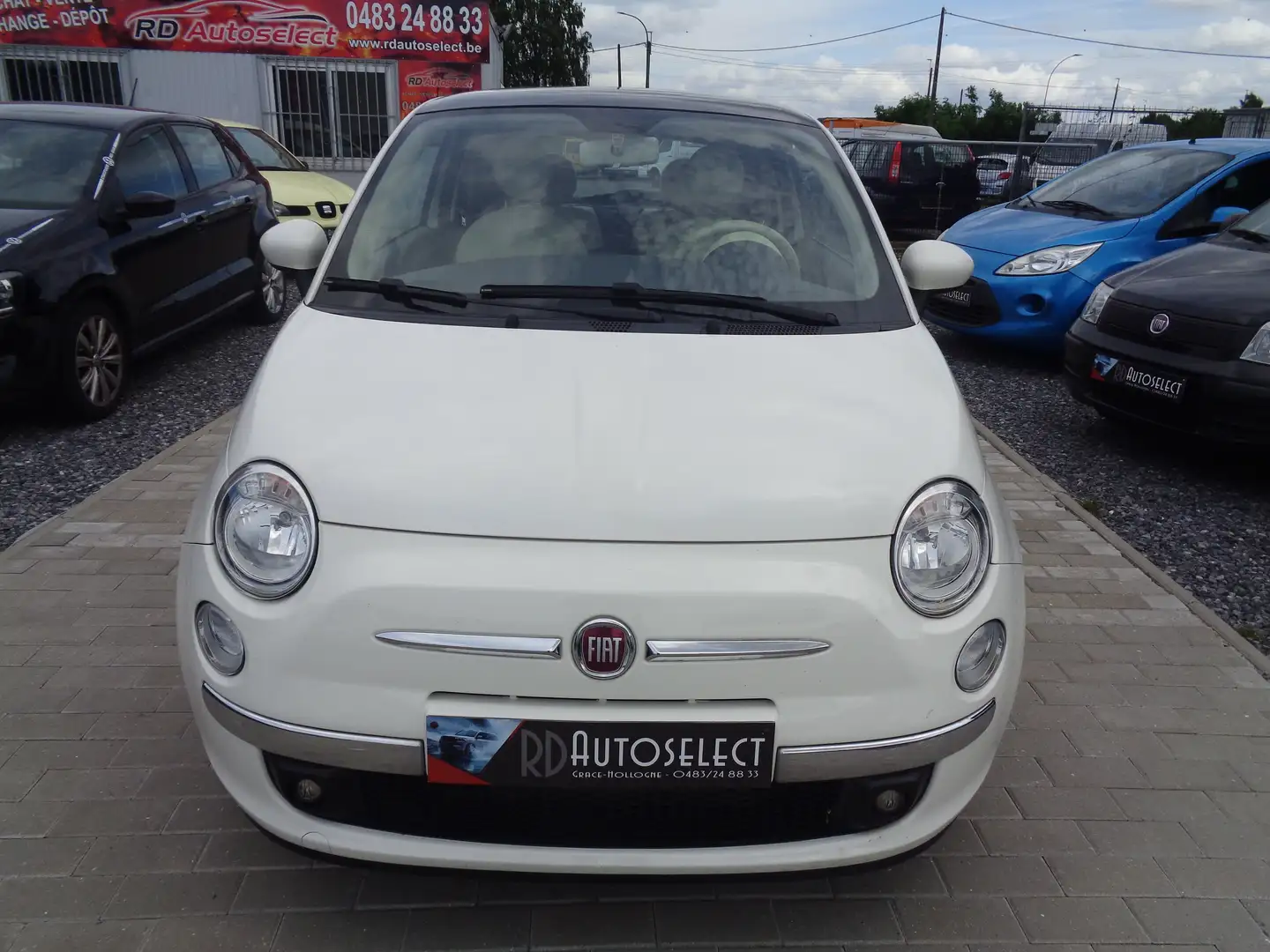 Fiat 500 1.2i Lounge Blanc - 2