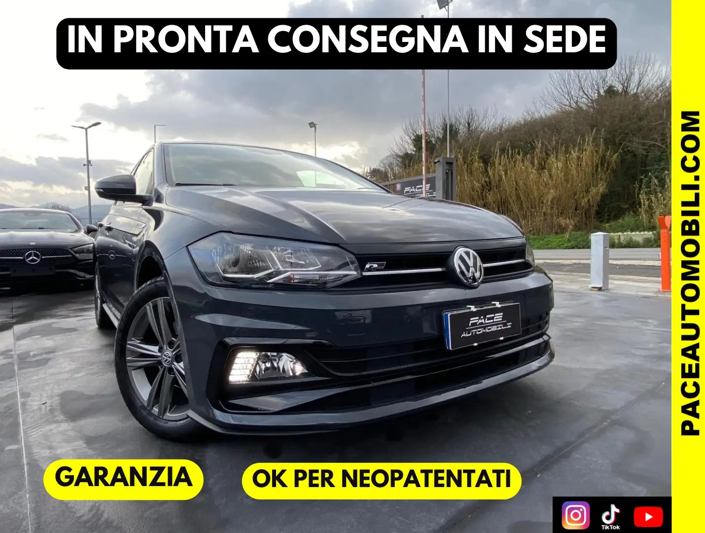 Volkswagen Polo 95CV 5P R LINE R-LINE RLINE DESIGN TAGLIANDI Gris - 1