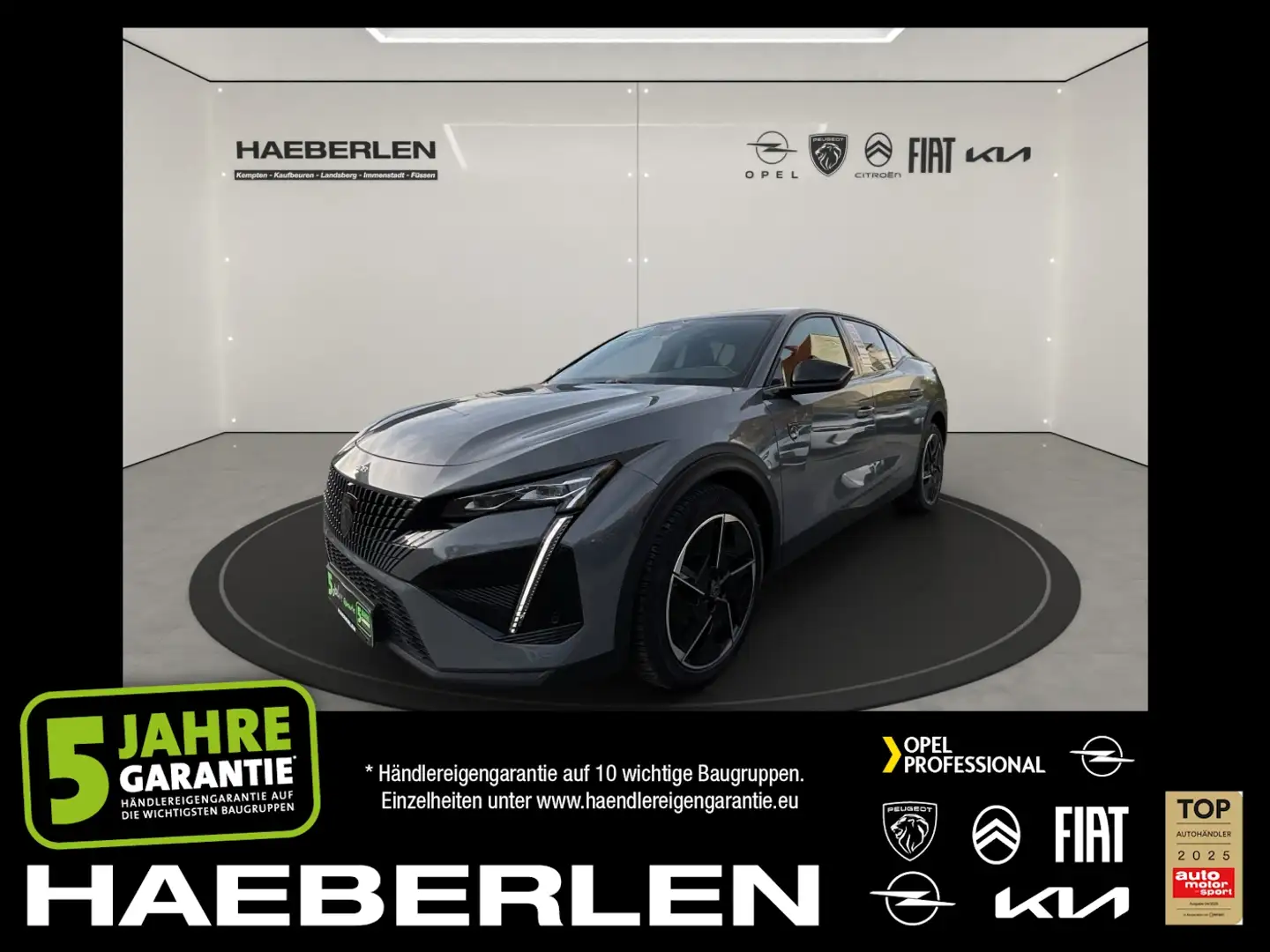 Peugeot 408 1.2 Puretech 130 GT ACC+LED+Navi+SHZ+2xKlima Grijs - 1