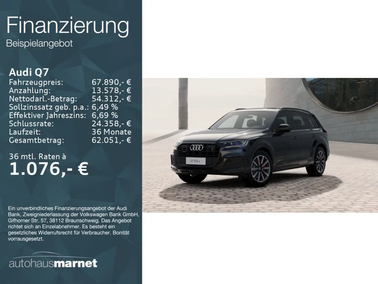 Audi Q7 S line 60 TFSI e quattro AHK Stadt/Tour BOSE Schwarz - 2