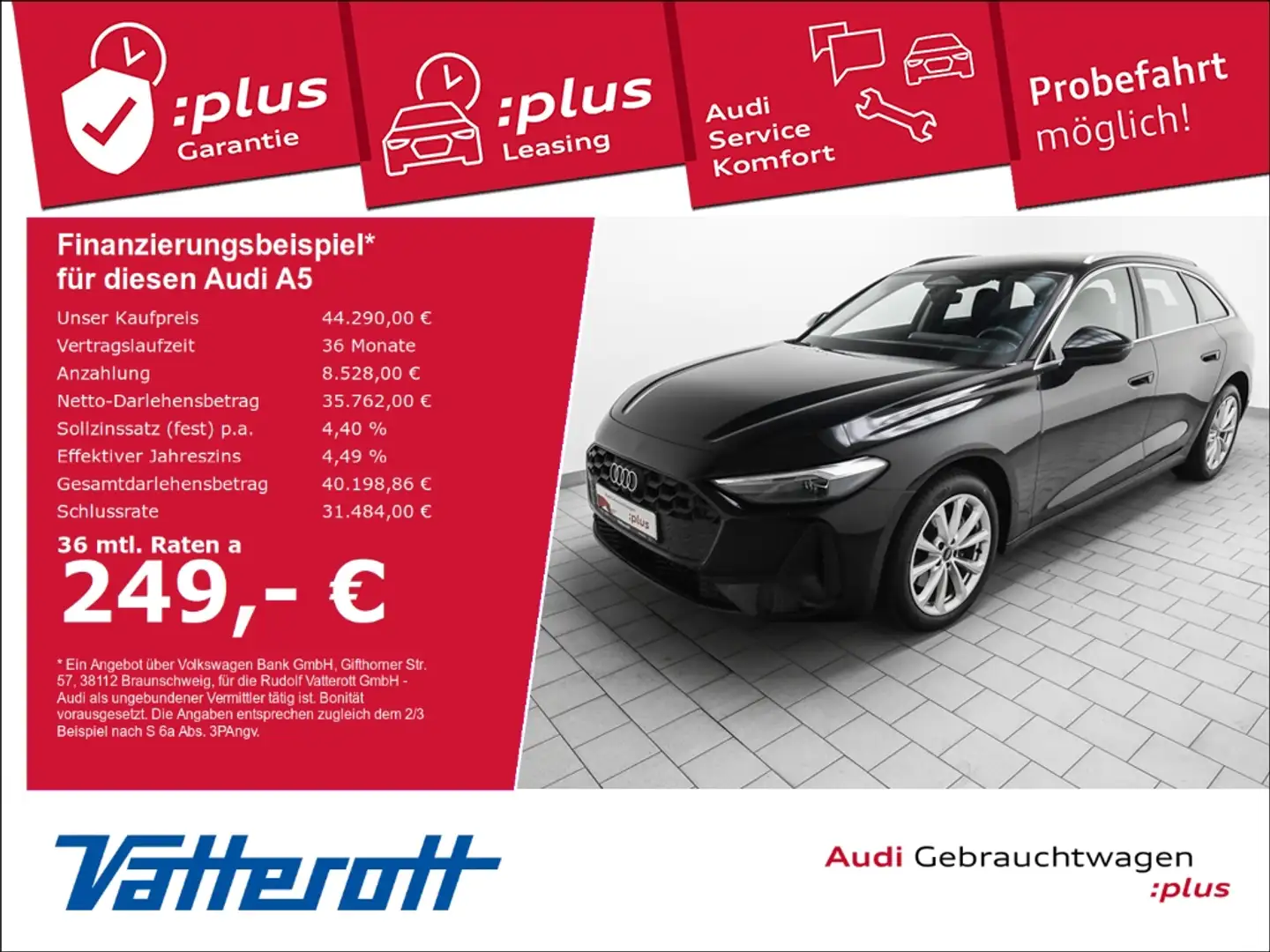 Audi A5 Avant TFSI ACC Kamera Navi Carplay Schwarz - 1