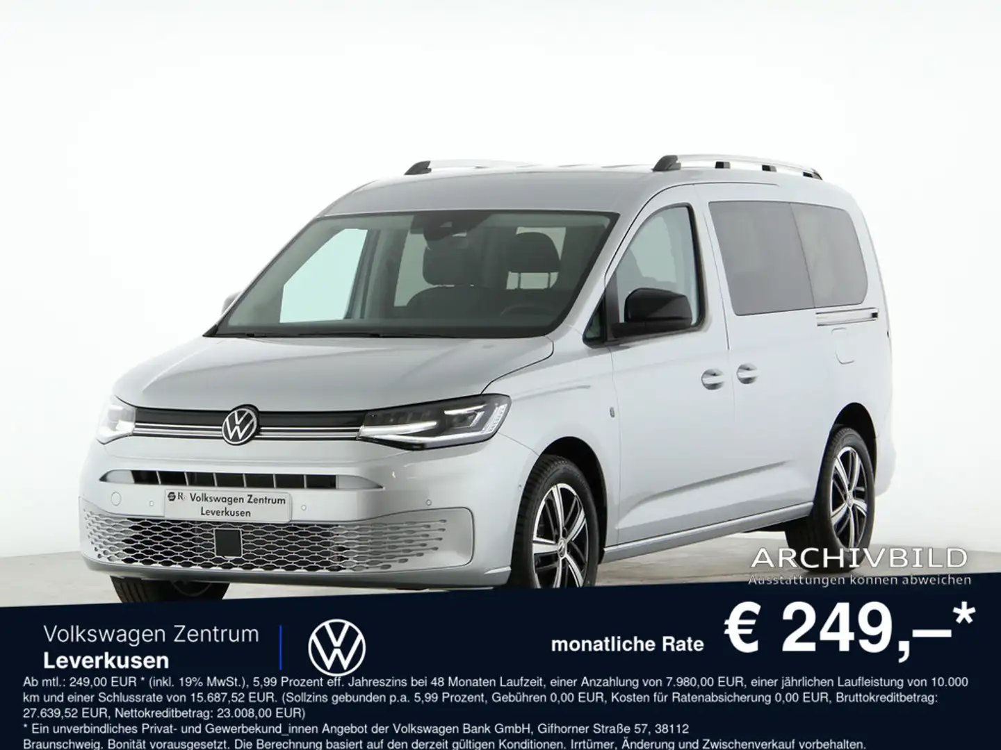 Volkswagen Caddy Life VIRT APP AHK ACC SHZ LED PDC Silber - 1