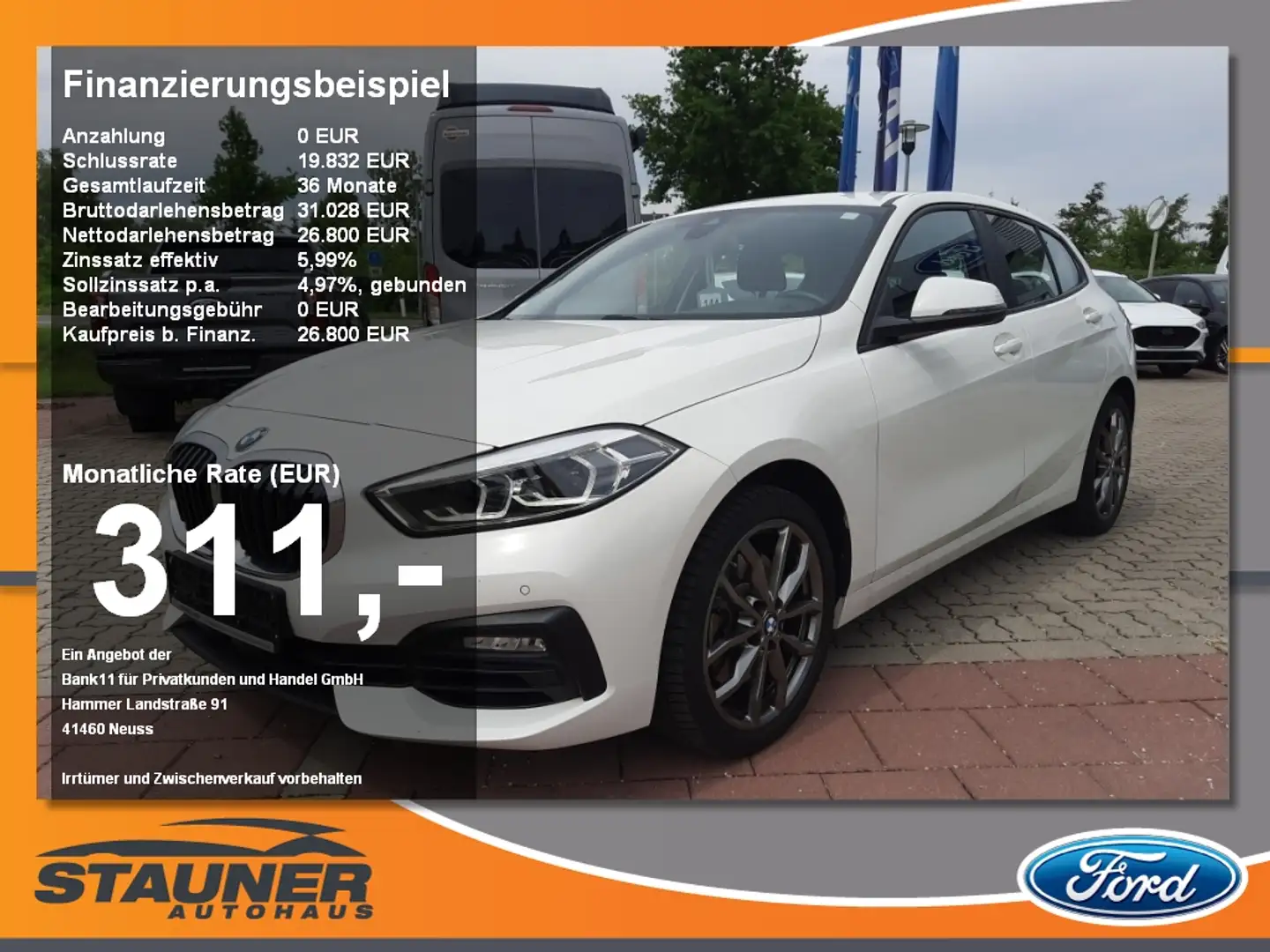 BMW 120 i Advantage LED Navi PDC Sitz/-Lenkradheizung Bílá - 1
