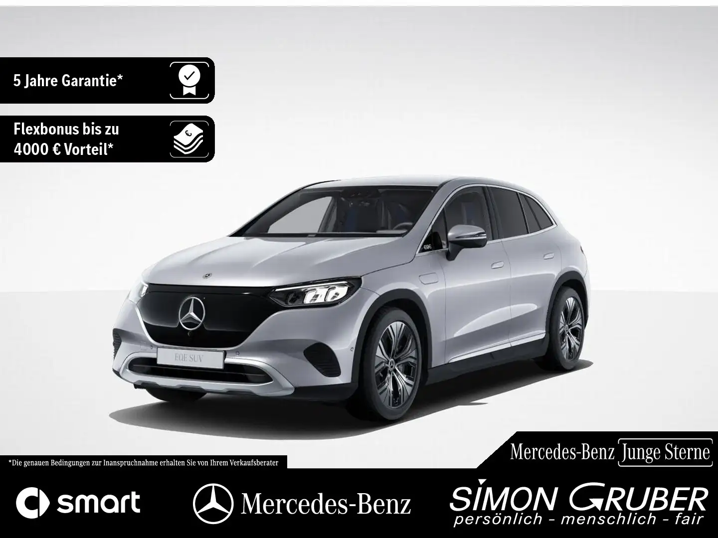 Mercedes-Benz EQE SUV EQE 350 4MATIC SUV 4*Sitzhzg. Memory 360 AHK Silber - 1