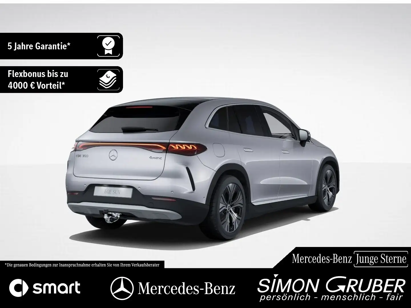 Mercedes-Benz EQE SUV EQE 350 4MATIC SUV 4*Sitzhzg. Memory 360 AHK Silber - 2