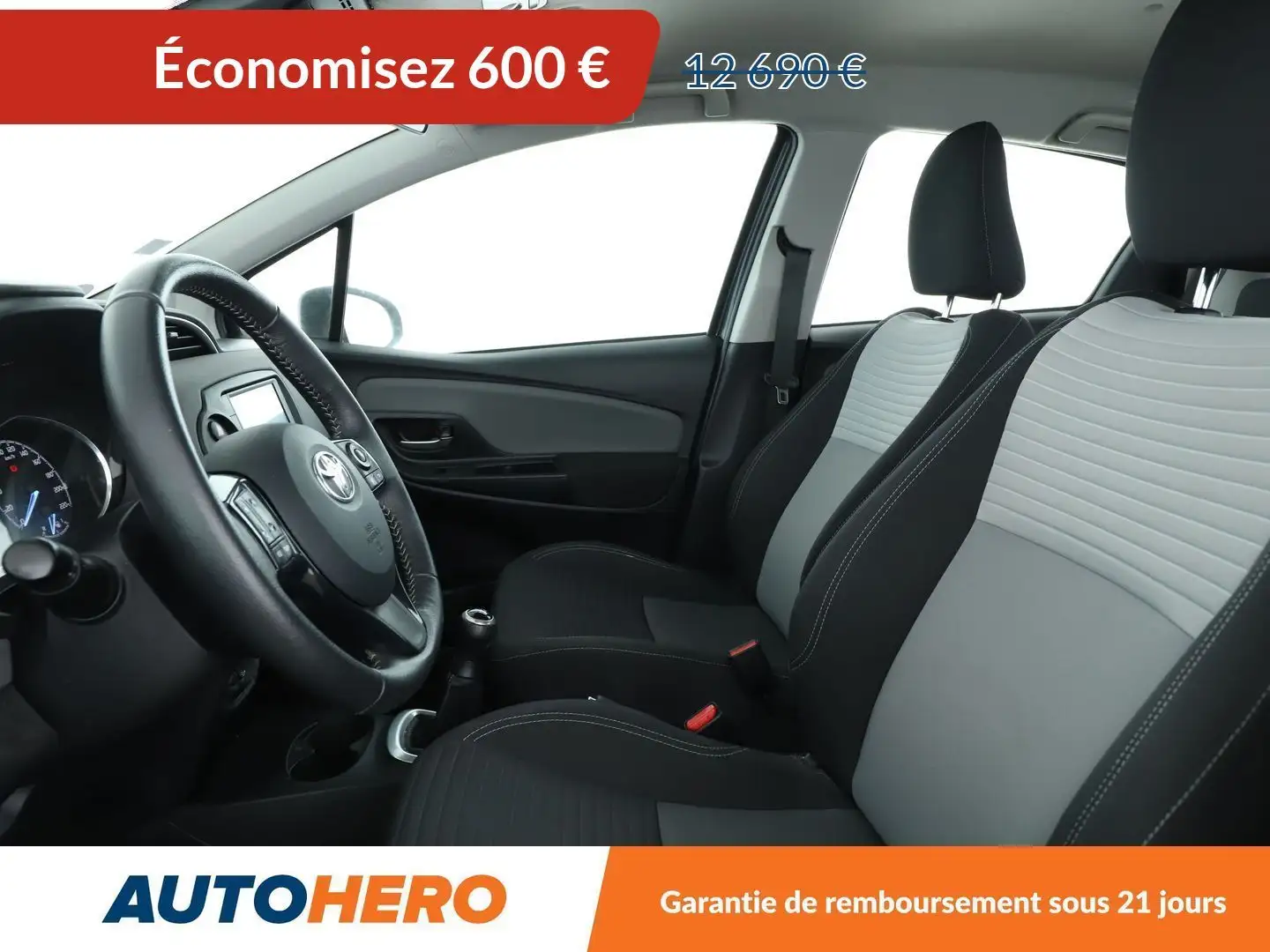 Toyota Yaris 1.0 VVT-i France Connect Gris - 1