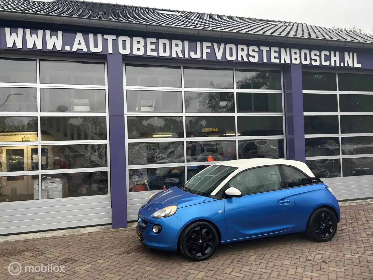 Opel Adam 1.0 Turbo Rocks * AIRCO * STERRENHEMEL * LM ZWART Blauw - 2