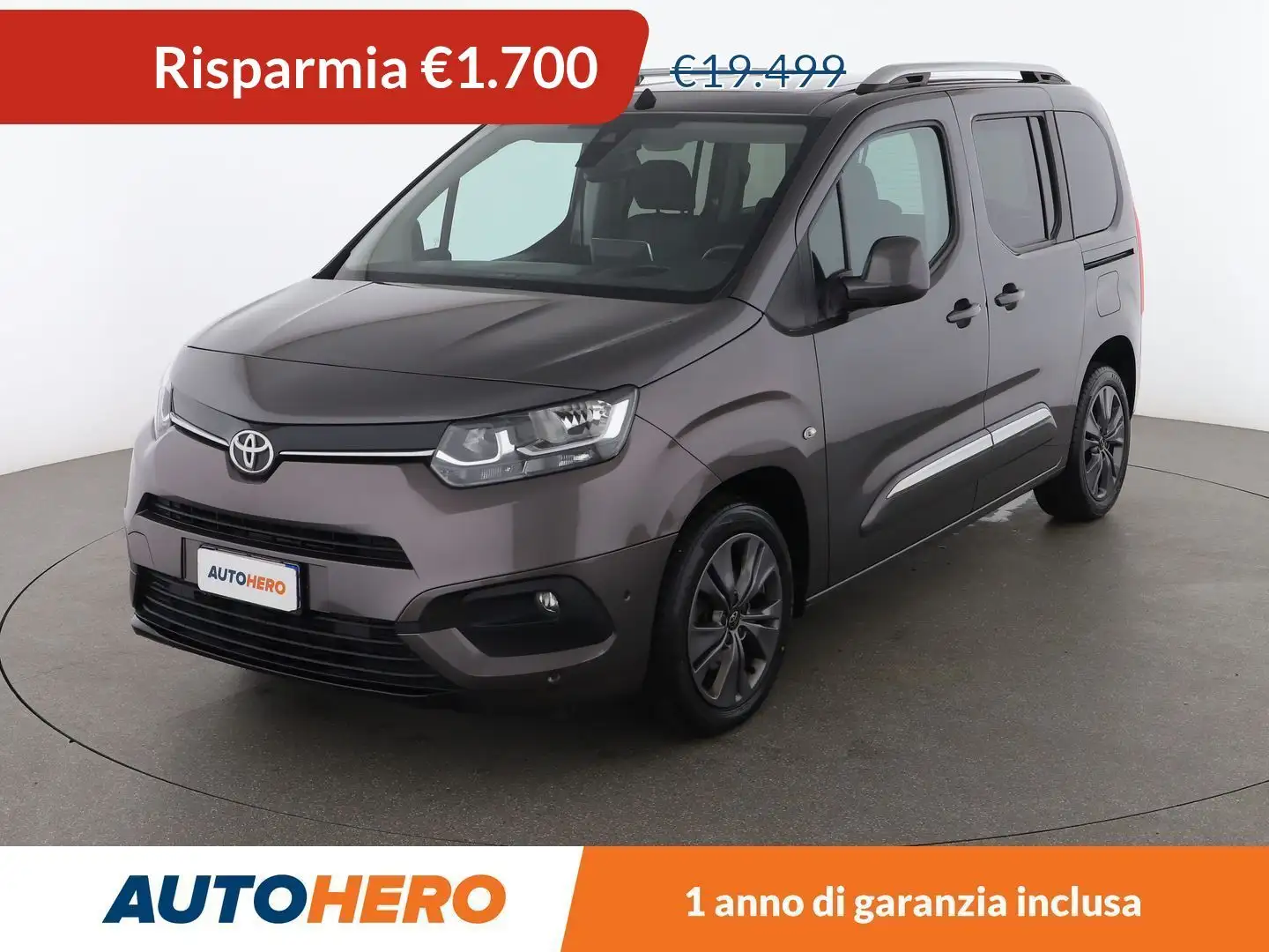 Toyota Proace City 1.2 Turbo Luxury 130 CV A/T Grigio - 1