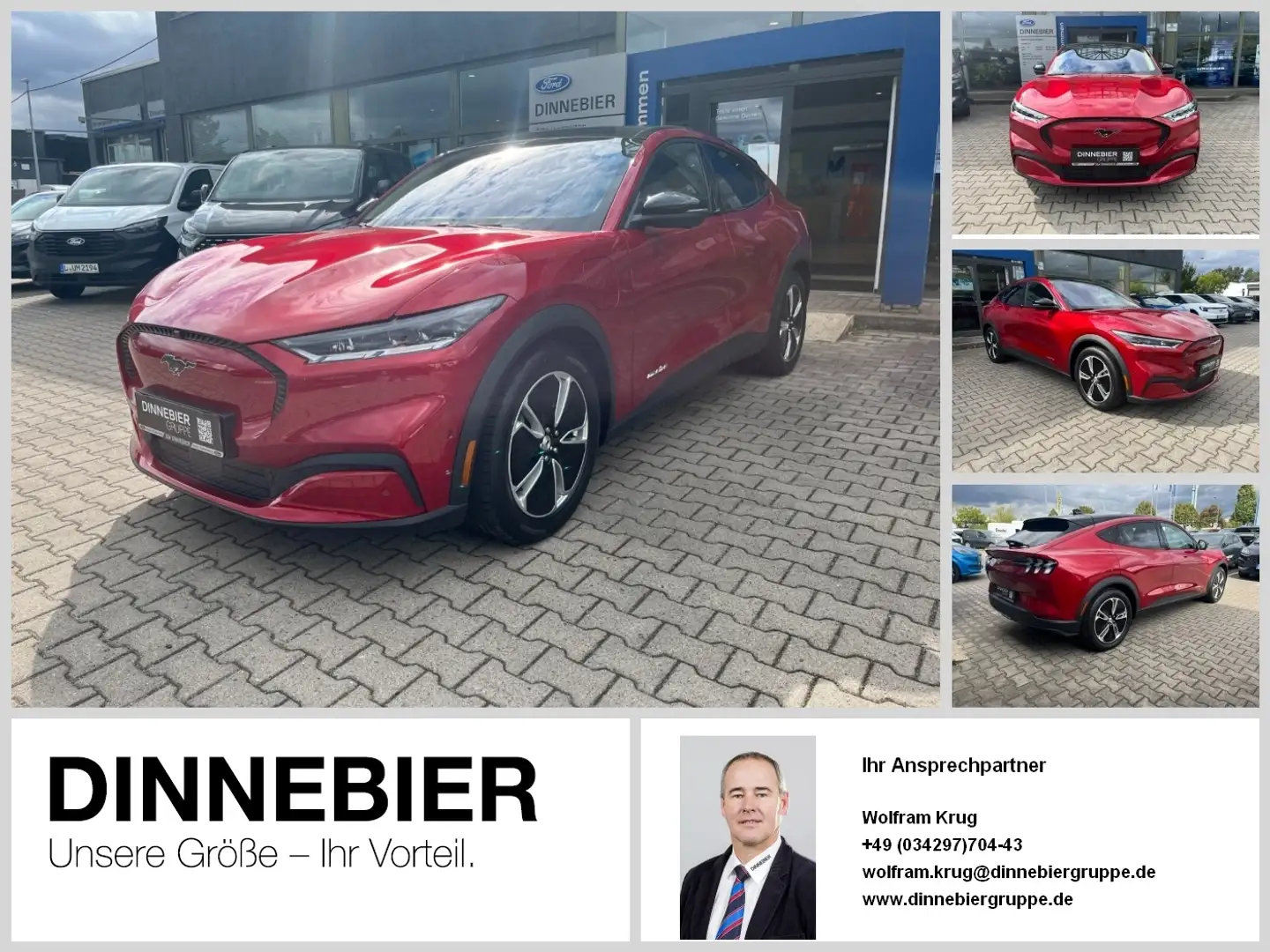 Ford Mustang Mach-E LED+360°Kamera+Glasdach+Navi Rouge - 1