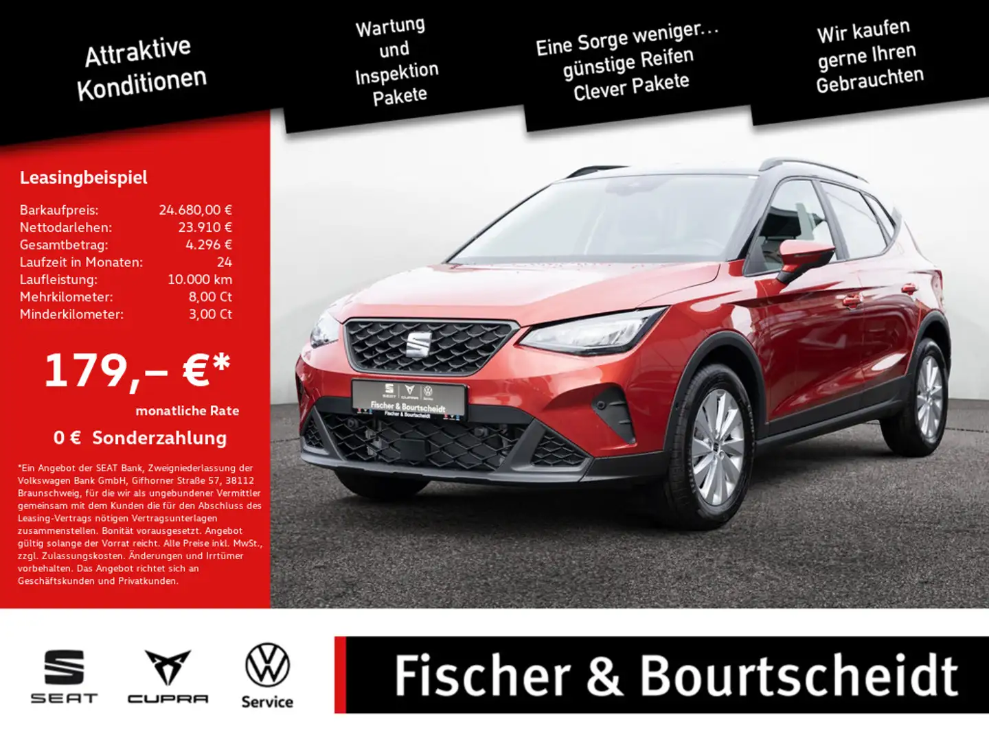 SEAT Arona 1.0 TSI ROAD-EDITION NAVI PDC SHZ KAMER Rosso - 1
