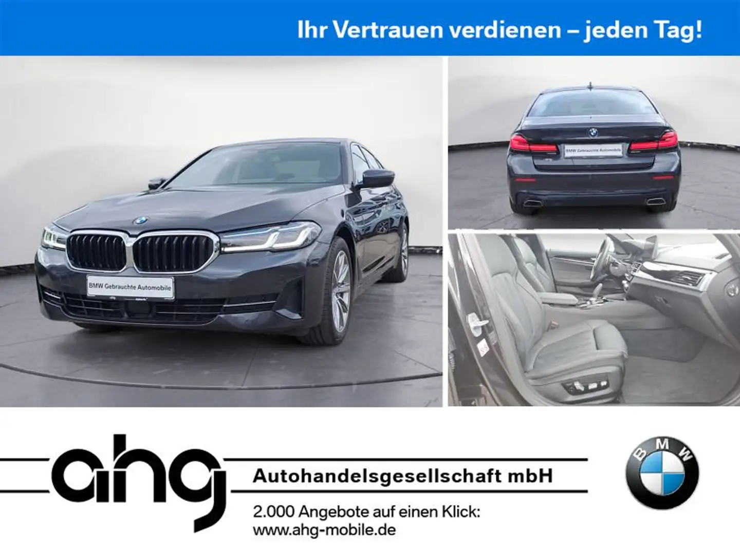 BMW 540 i xDrive Aktive Geschw. Head Up aktive Sitzbe Grijs - 1