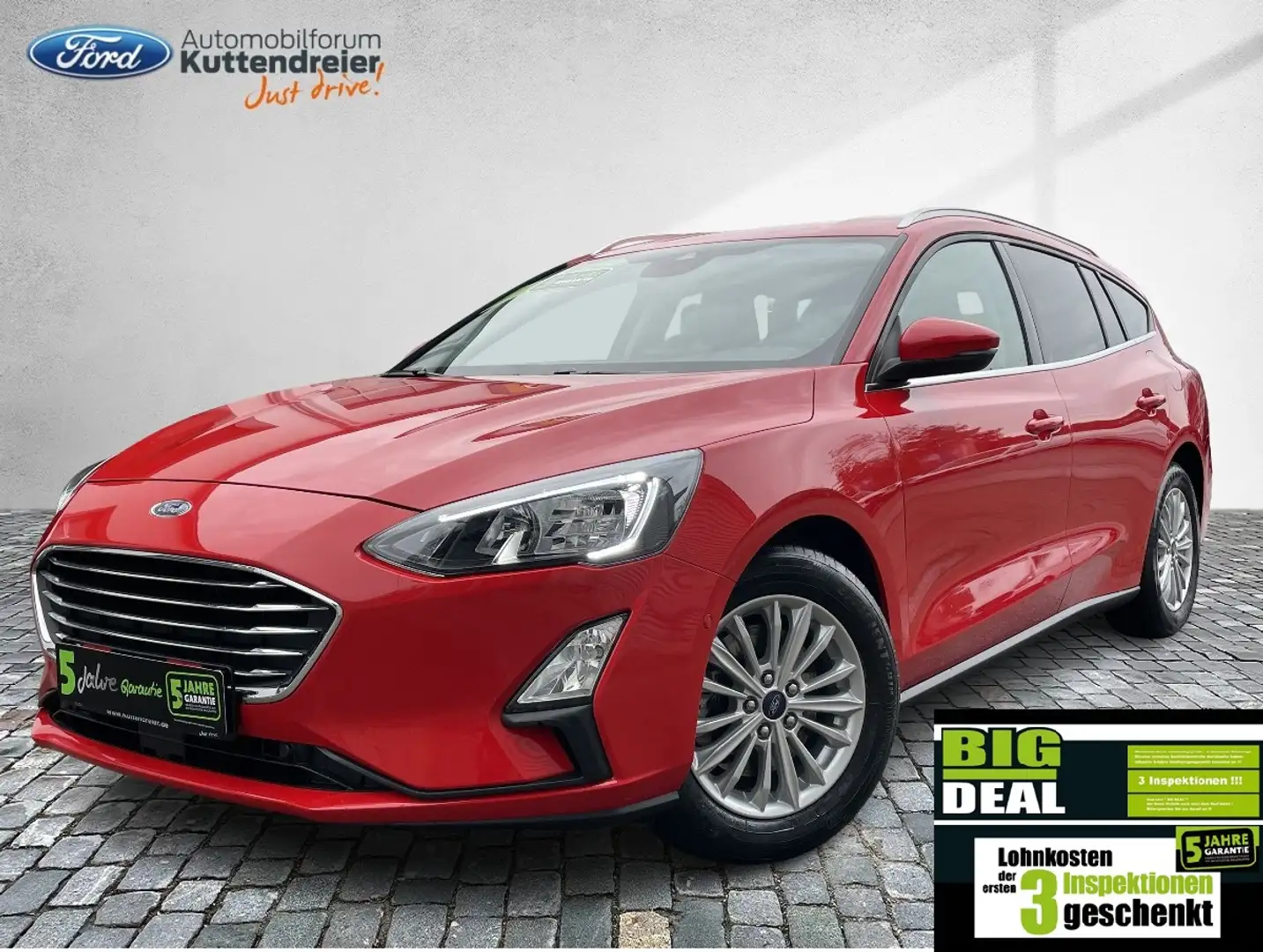 Ford Focus Turnier Titanium X Navi Kamera LED Sitzh. Rood - 1