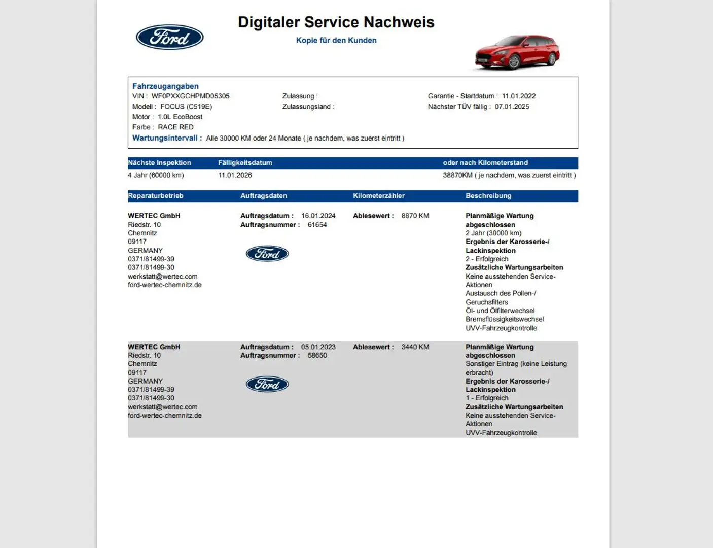 Ford Focus Turnier Titanium X Navi Kamera LED Sitzh. Rouge - 2