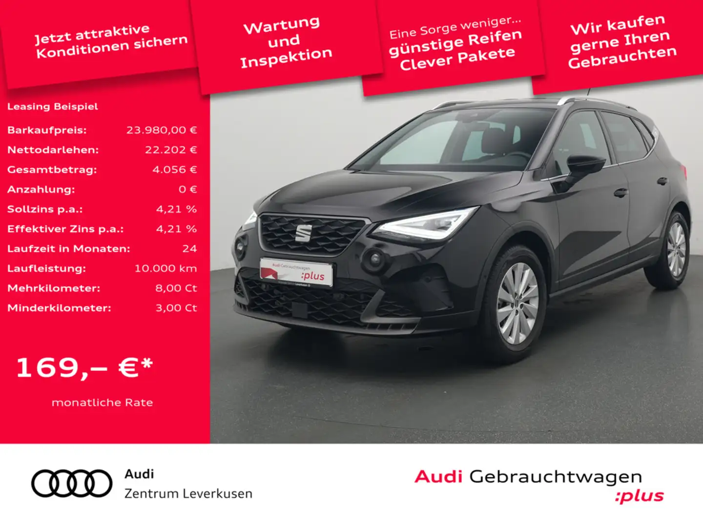 SEAT Arona FR ACC KAM NAVI LED APP VIRT SHZ PDC Schwarz - 1