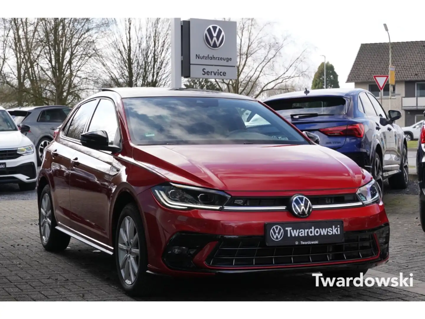 Volkswagen Polo VI R-Line 1.0 TSI Matrix PANO ACC Kam Key APP Rot - 1
