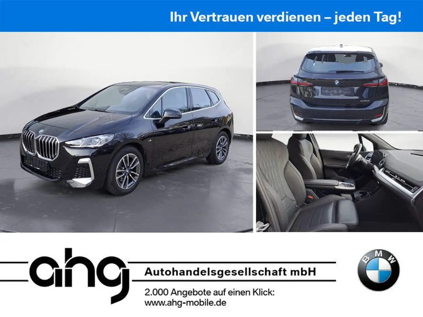 BMW 218 218dA Active Tourer M Sportpaket AHK Rückfahrkam Чёрный - 1