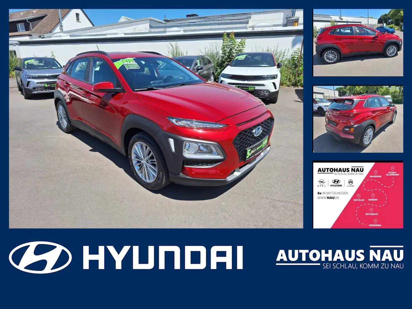 Hyundai KONA 1.0 Turbo Trend +SpurH LM PDC KAM Rojo - 1