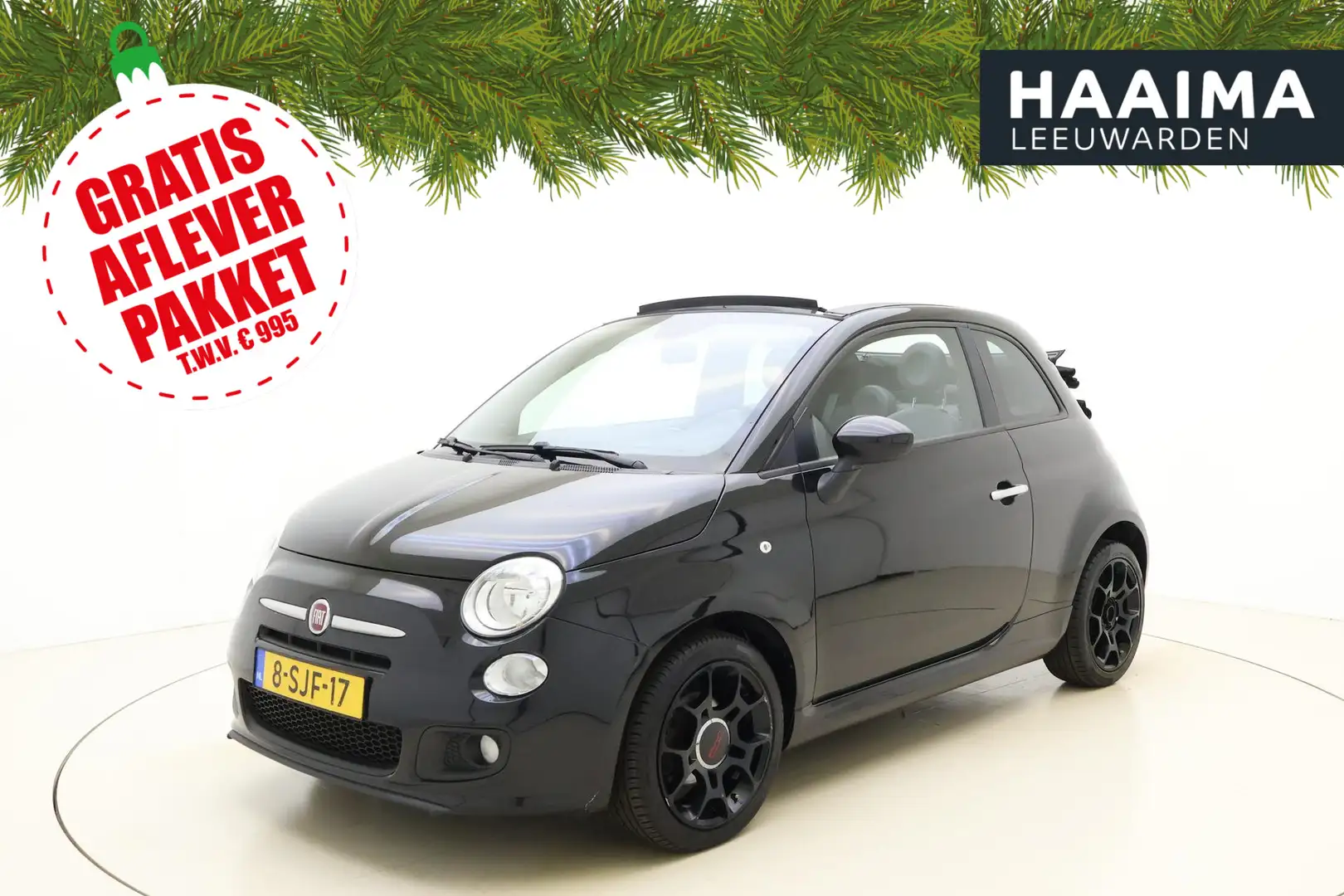 Fiat 500C 0.9 TwinAir 500S Cabrio | Airco | Electrisch te op Negro - 1