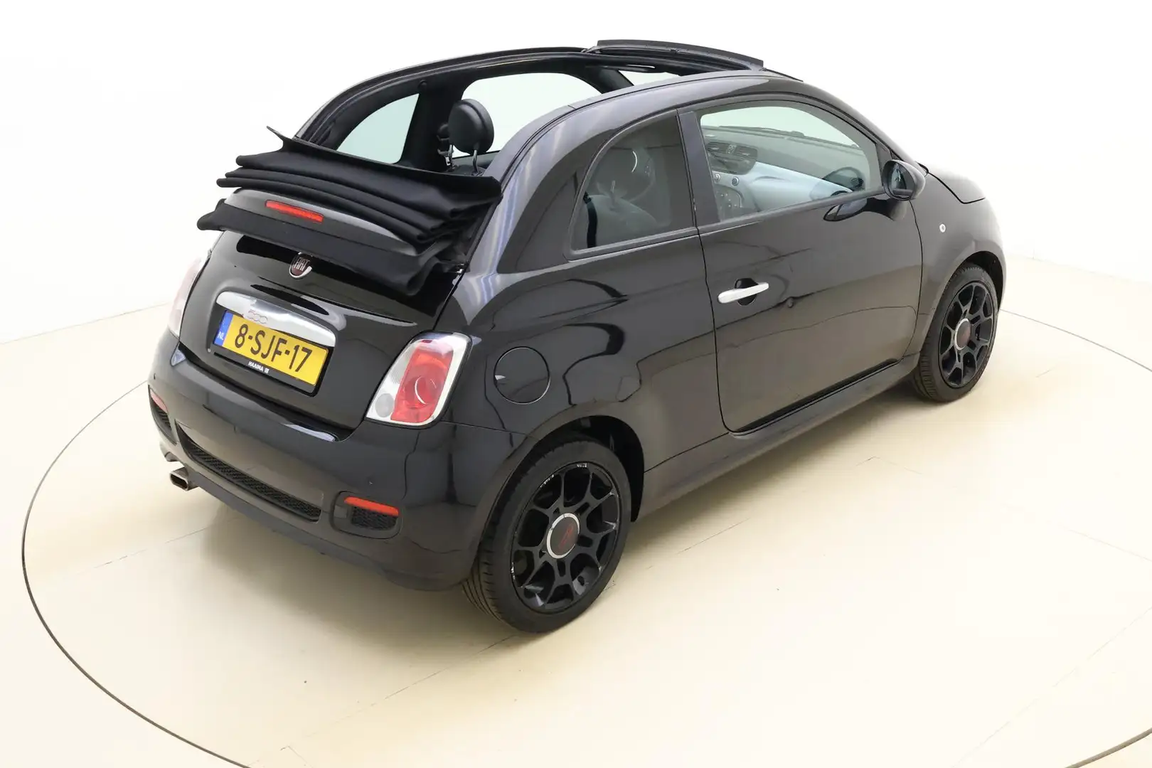 Fiat 500C 0.9 TwinAir 500S Cabrio | Airco | Electrisch te op Schwarz - 2