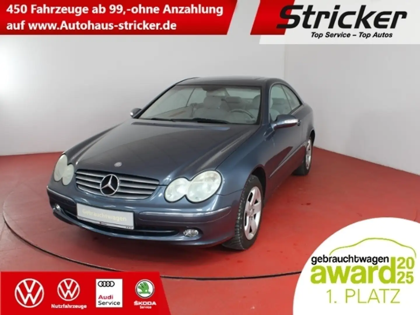 Mercedes-Benz CLK 200 TÜV bis 04.2027 Schiebedach Blauw - 1