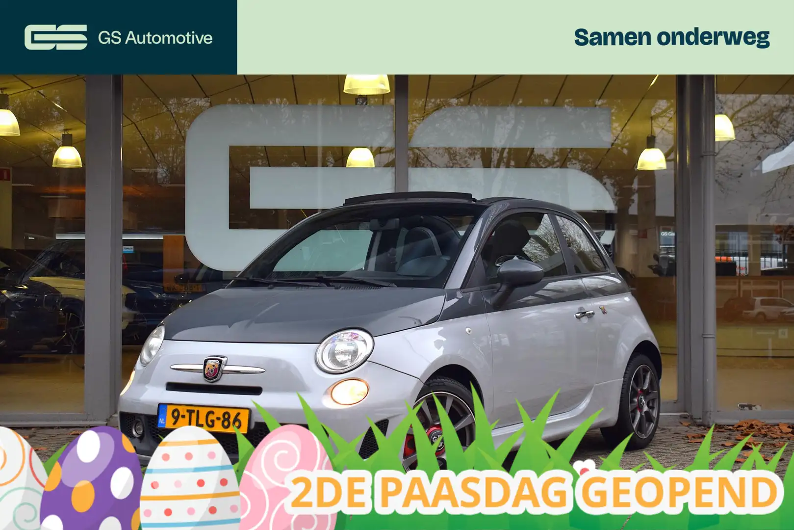 Fiat 500 Abarth 1.4-16V Aut. Cabrio SPORTUITLAAT|LEER|ECC| Gris - 1