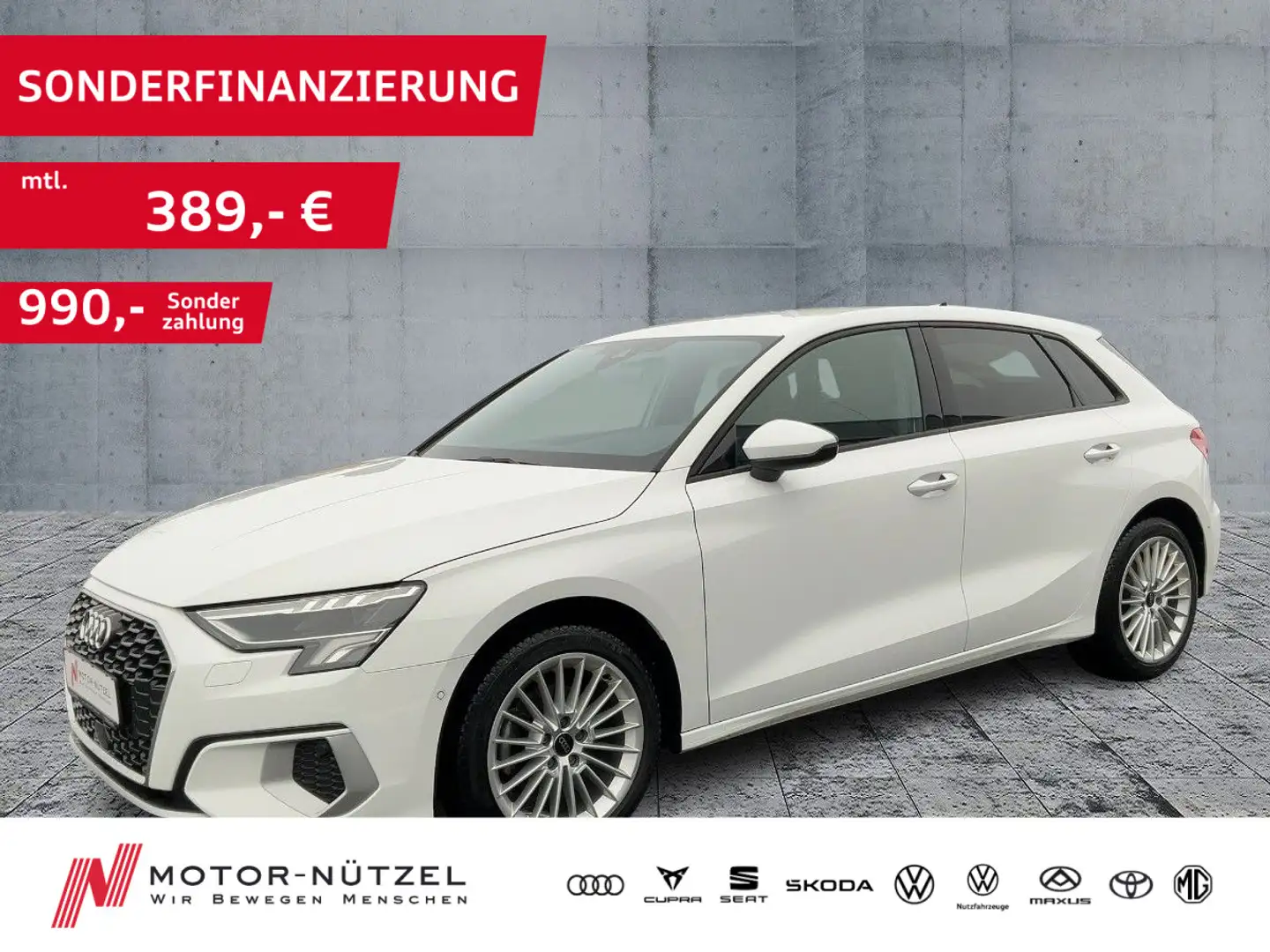Audi A3 35TFSI S-TR ADVANCED LED+NAV+SHZ+VC Blanc - 1