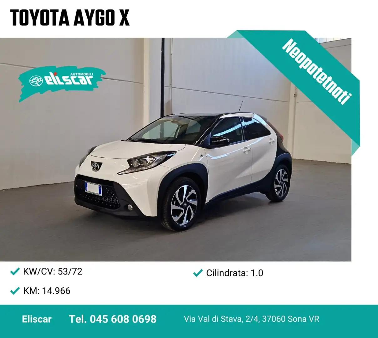 Toyota Aygo X 1.0 VVT-i 72 CV 5 porte Trend S-CVT Blanc - 1