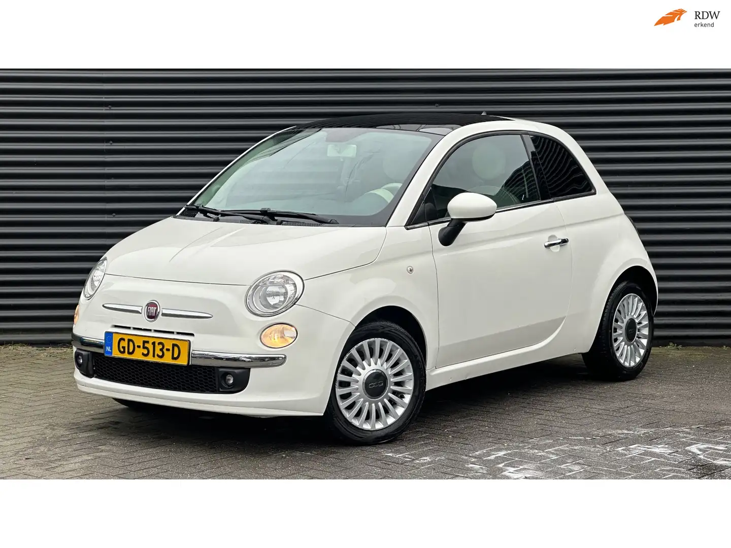 Fiat 500 1.2 Lounge | Panoramadak | Automaat | Airco | Navi Weiß - 1