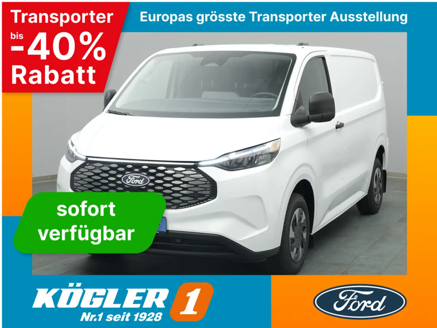 Ford E-Transit Custom Kasten 320 L1 Trend -34%* Weiß - 1