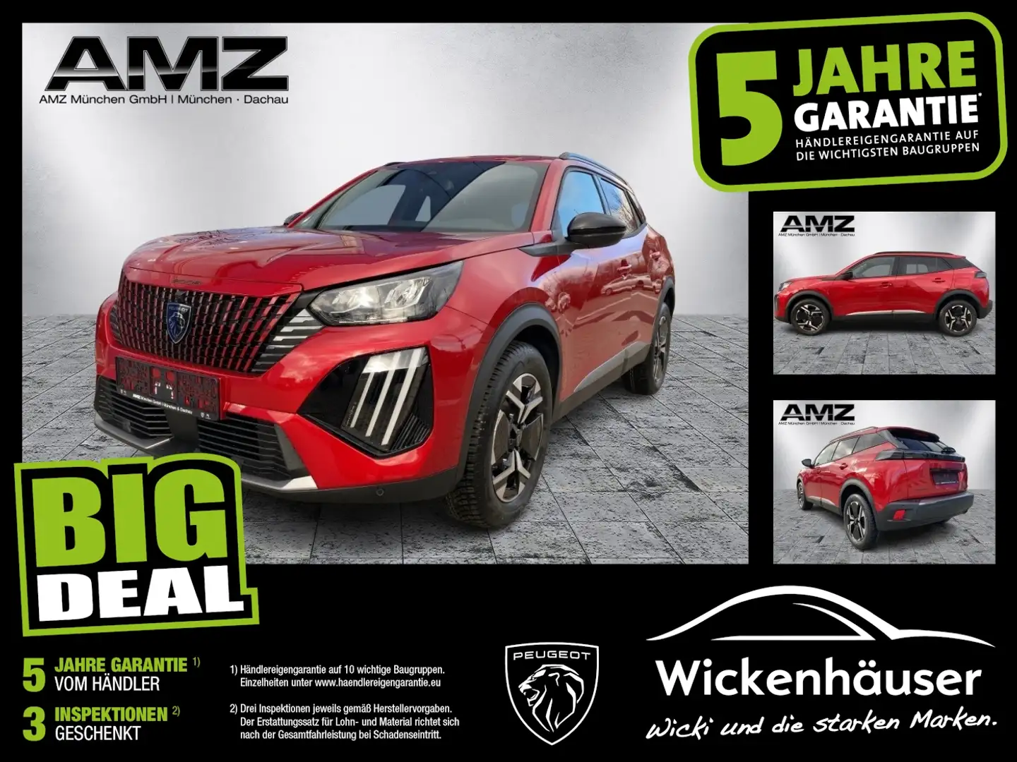 Peugeot 2008 1.2 PureTech 100 Allure Navi Kamera360 ACC Rood - 1