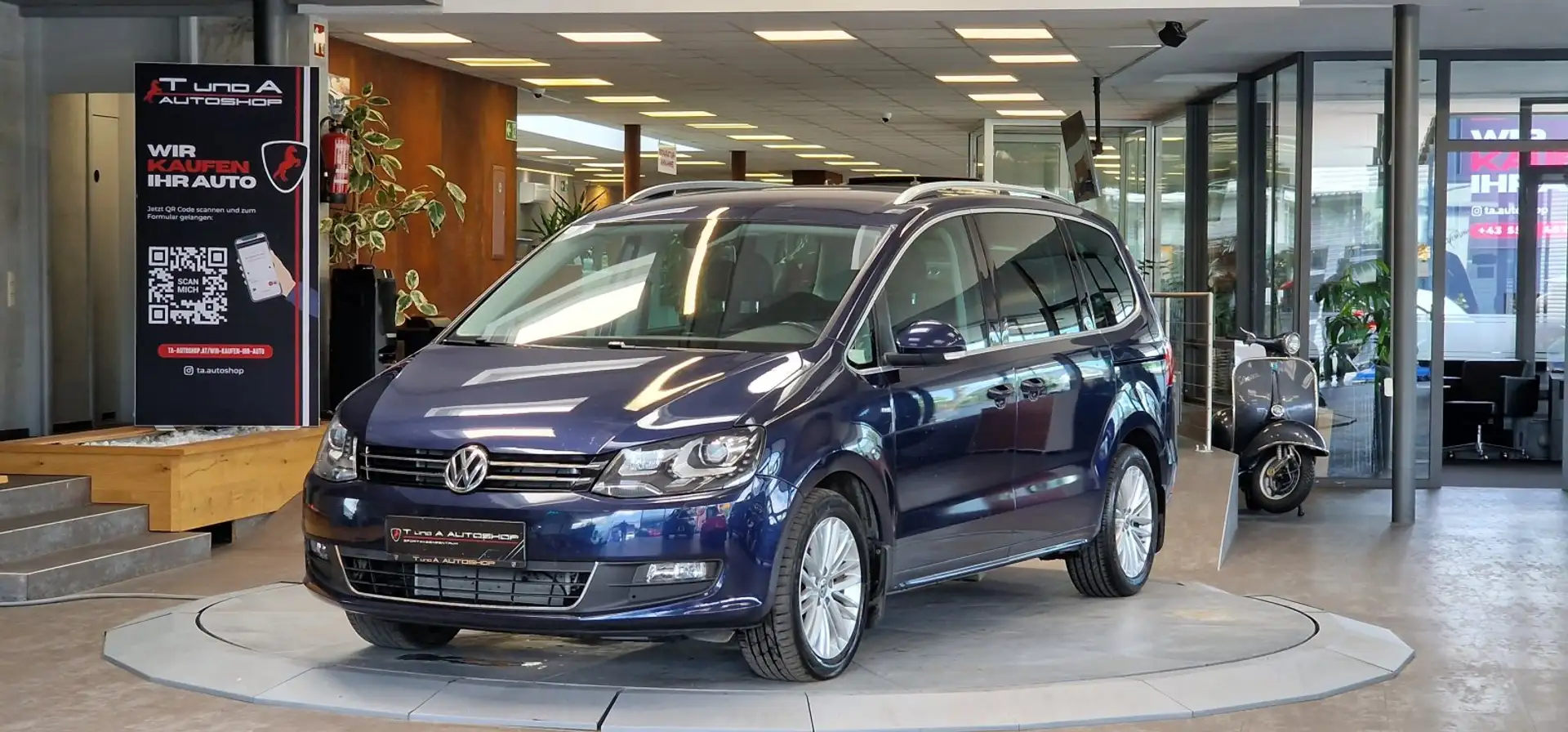 Volkswagen Sharan 2.0 TDI CUP 7-Sitzer DSG *Navi*LED*Tempomat* Blau - 1