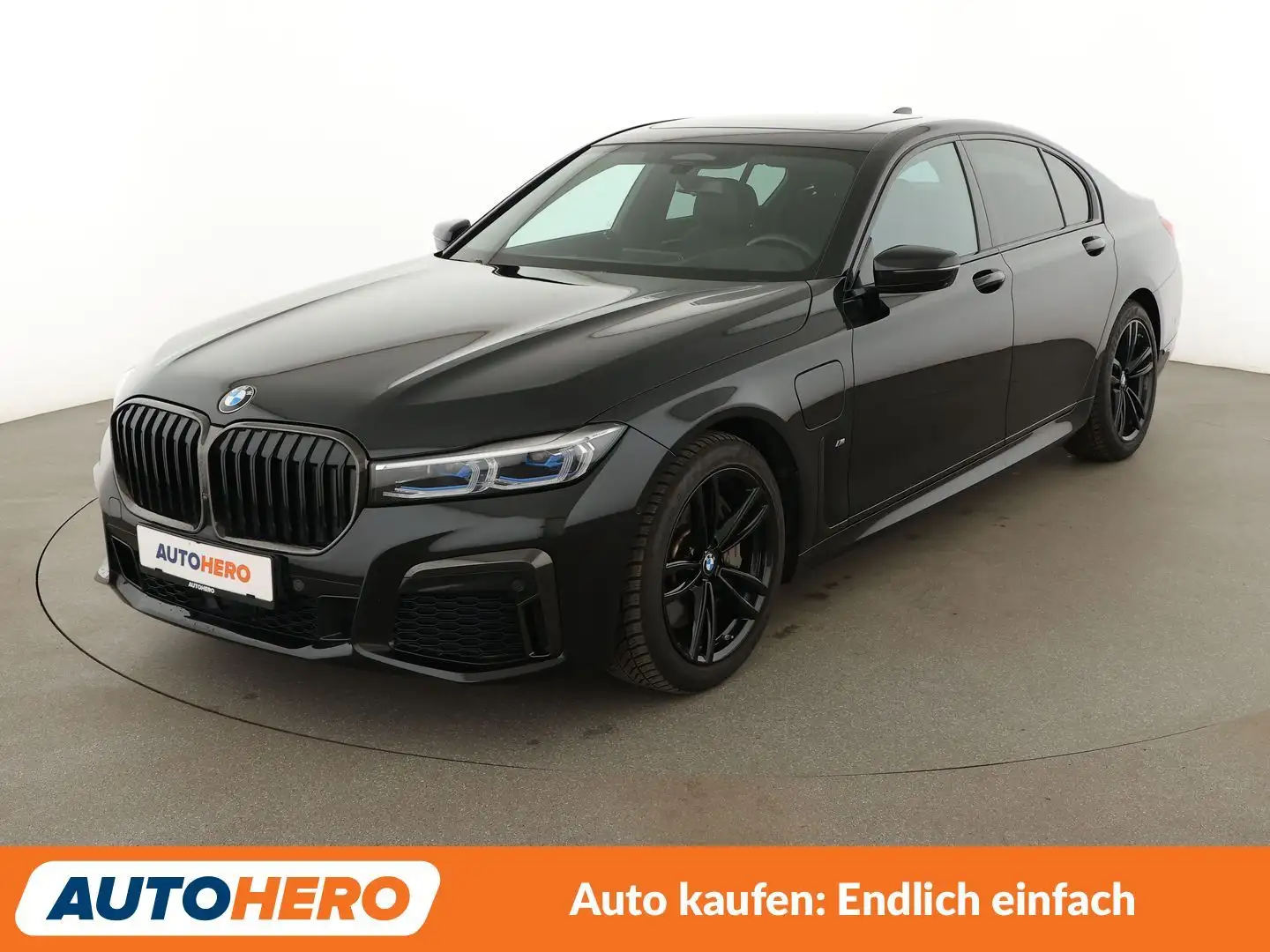 BMW 745 745e iPerformance Aut.*LASER*HUD*360CAM*ACC*HK* Schwarz - 1