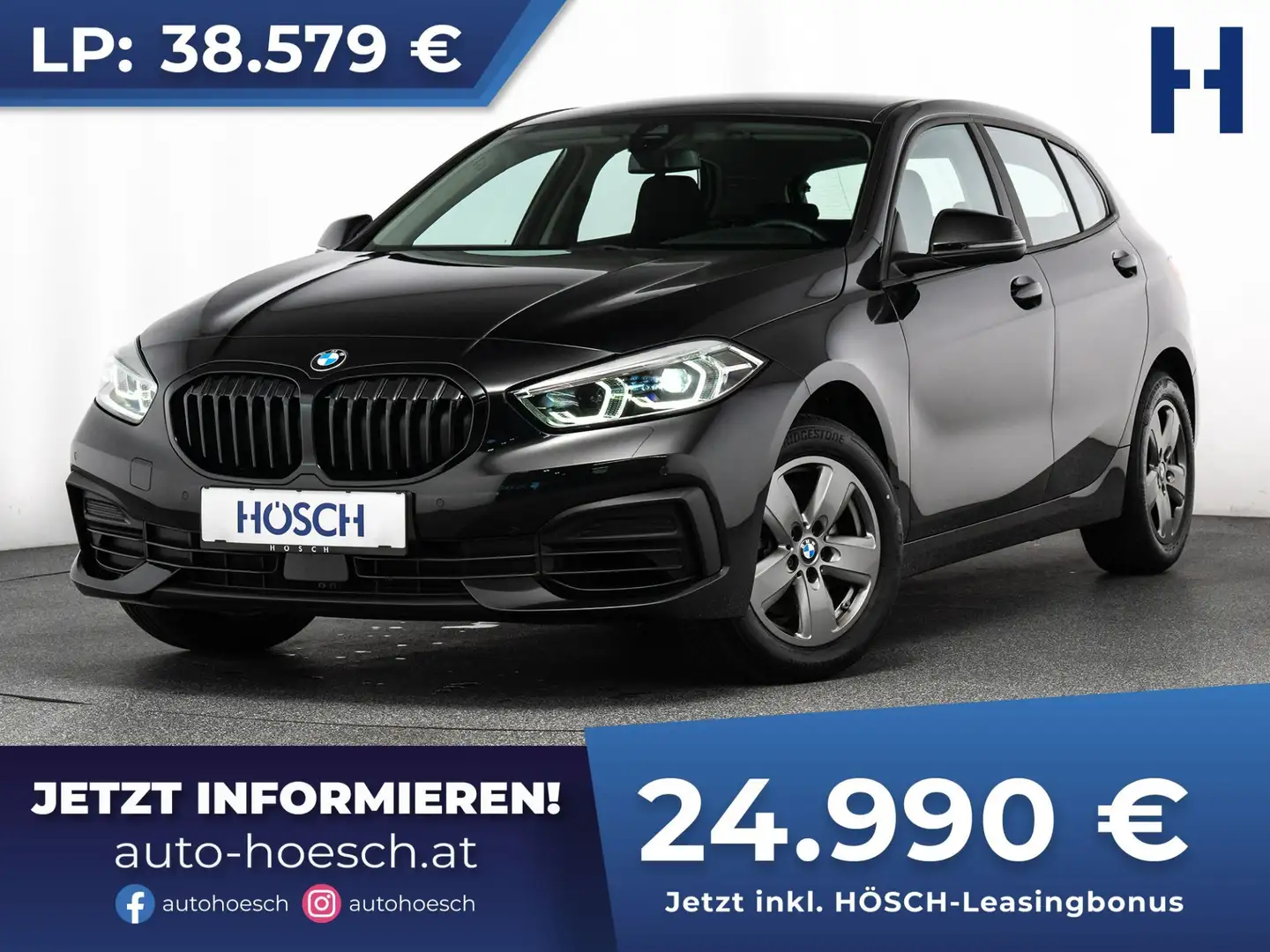 BMW 116 i Advantage HIFI COMFORT LIVE PROF BLACK++ Schwarz - 1