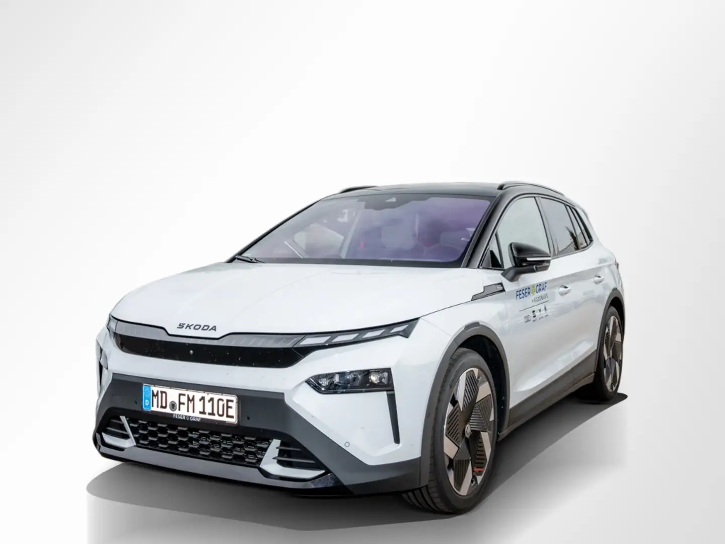 Skoda Elroq 85 First Edition AHK/360°/MATRIX/ACC/TOT Weiß - 1