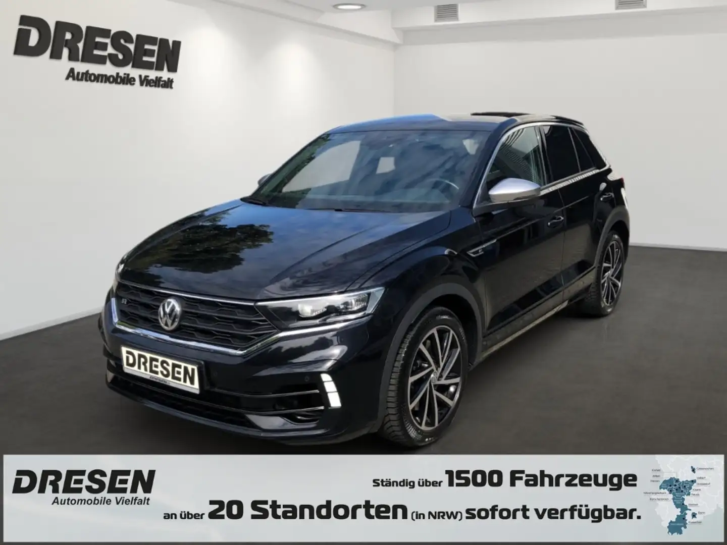 Volkswagen T-Roc R 2,0 TFSI 4Motion AT Navi Leder LED ACC El. Heckk Zwart - 1