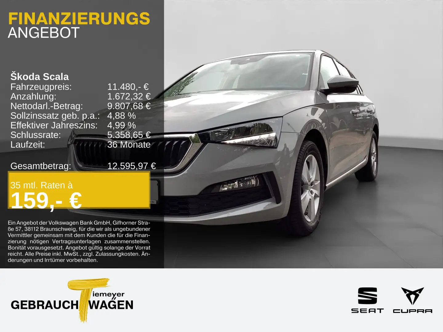 Skoda Scala 1.0 TSI AMBITION CLIMATRONIC SMARTLINK SIT Grau - 1