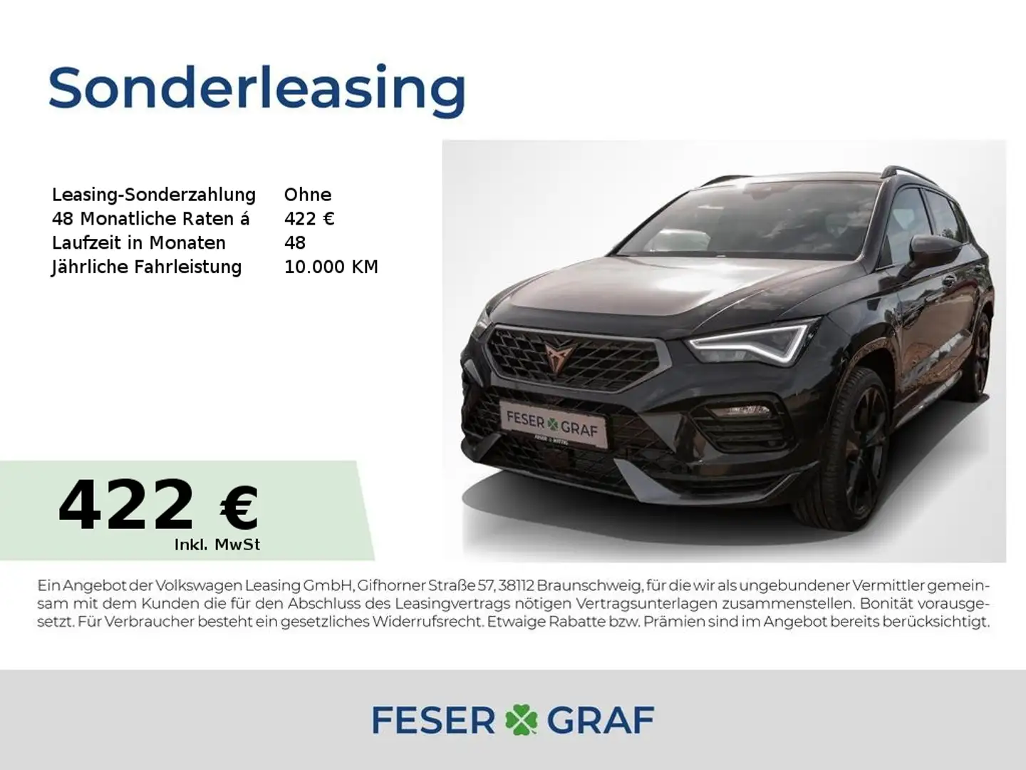 CUPRA Ateca VZ 2.0 TSI DSG 4Drive AHK/Navi/Akrapovic Noir - 1